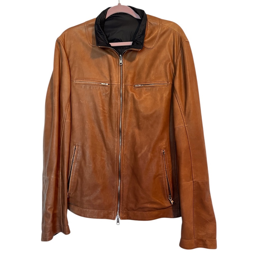 Brunello Cucinelli men’s 100% Leather Jacket size Large